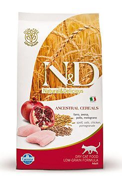 N & D Low Grain CAT Adult Chicken & Pomegranate 1,5 kg
