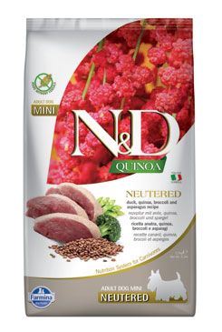 N & D Quinoa DOG Neutered Duck & Broccoli & Asp. 2,5kg