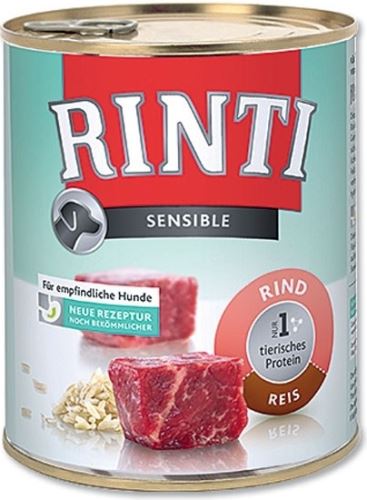 Rinti Dog Sensible konzerva hovädzie + ryža 800g