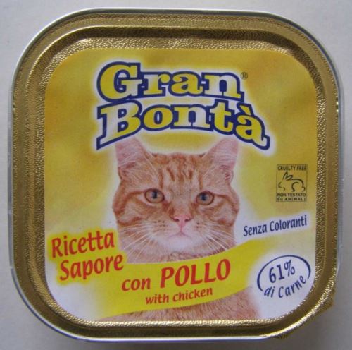 Gran Bonta paštéta s kuracím mäsom pre mačky 100g