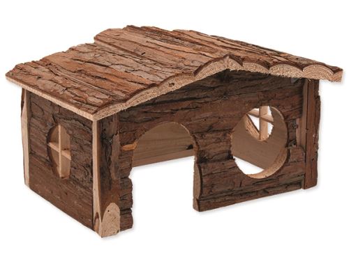 Domček SMALL ANIMAL drevený jednoposchodový 28,5 x 19,5 x 16,5 cm 1ks