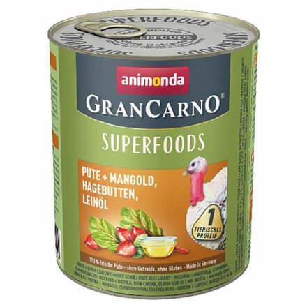GranCarno Superfoods morka, mangold, šípky, ľanový olej 800 g pre psov