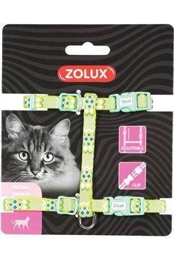 Postroj mačka ETHNIC nylon zelený Zolux
