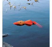Plávajúce oranžová Kačena sa zvukom 50 cm