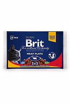 Brit Premium Cat vrecko Meat Plate 400g (4x100g)