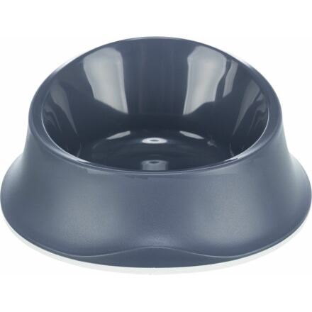 Plastová miska proti vyhadzovanie potravy, gumový krúžok, 0.35 l / ? 18 cm, modrá