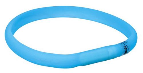 USB svietiaci obojok PLOCHÝ ML 50cm / 30 mm modrý