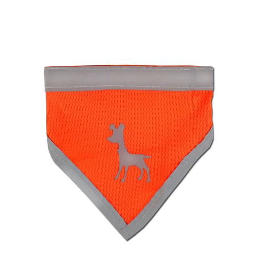 Alcott reflexní šátek pro psy oranžový, velikost S