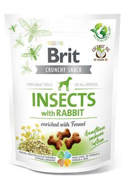Brit Care Dog Crunchy Crack. Insecte. Rabbit Fennel 200g