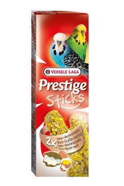 Versele-LAGA Prestige Sticks pre andulky Egg & oystershell 2x30g