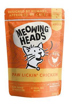 MEOWING HEADS Paw Lickin 'Chicken kapsička 100g