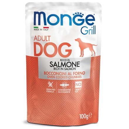 MONGE GRILL kapsička s lososom pre psov 100 g