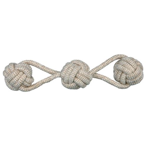 DENTAfun zauzlené lopty na bavlnenom lane 8 cm / 37 cm