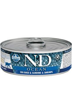 N & D CAT OCEAN Adult Tuna & Sardina & Shrimps 80g