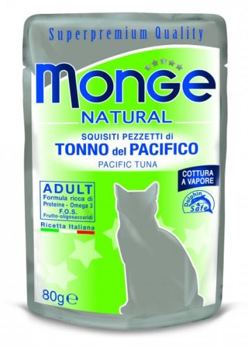 Monge Natural kapsička tuniak v želé pre mačky 80g