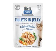 Brit Care Cat Fillets in Jelly Chicken &amp; Cheese 85g