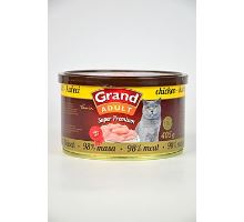 GRAND konzerva Superpremium mačka kuracie 405g