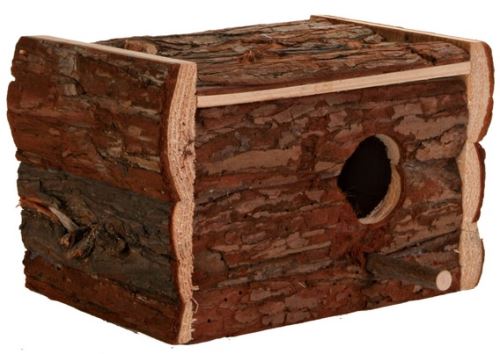 Hniezdiace búdka z prírodného dreva pre andulky 30x20x20 cm