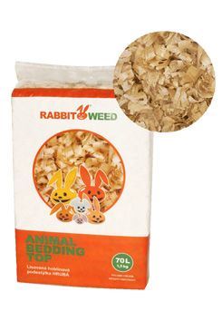 Hobliny podstielka lis. hrubá TOP RabWeed 70l / 1,5 kg