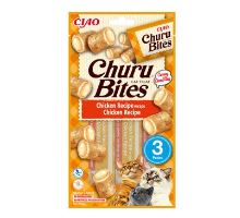 Churu Cat Bites Chicken wraps &amp; Chicken Purée 3x10g