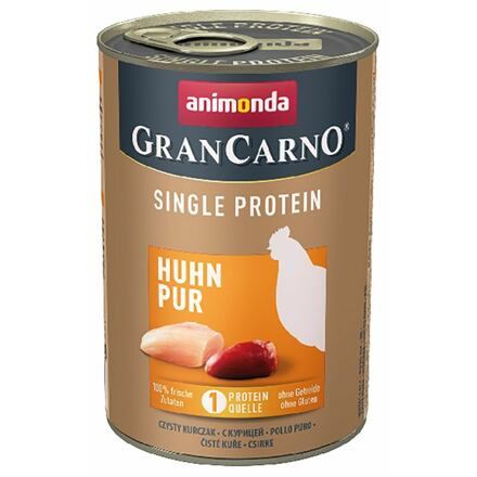 GranCarno Single Protein 400 g čisté kuracie, konzerva pre psov