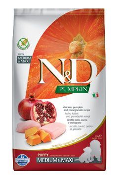 N & D Pumpkin DOG Puppy M / L Chicken & Pomegranate 2,5kg