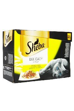 Sheba vrecko hydinové v želé 12pack 1020g