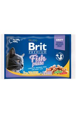 Brit Premium Cat vrecko Fish Plate 400g (4x100g)