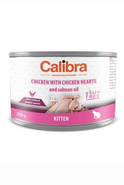 Calibra Cat konz.Kitten kura a kuracie srdiečka 200g