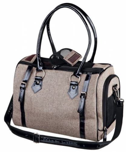 Cestovní taška TALIA, písková s černým lemováním 38x23x28 cm