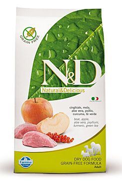 N&D Grain Free DOG Adult Boar & Apple 2 balenia 12kg