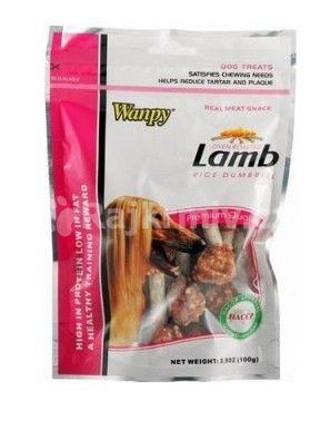 Wanpy Dog pochúťka Dumbbell Lamb + Rice 100g