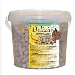 Pochúťka pre kone Delizia banán 3kg vedro