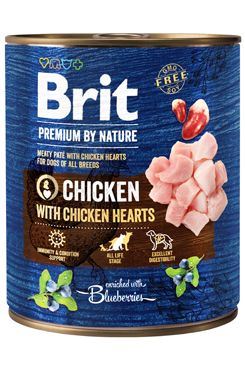 Brit Premium Dog by Nature konz Chicken & Hearts 800g