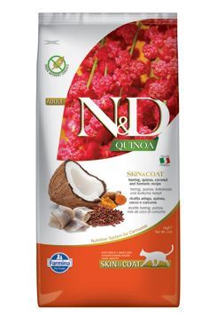 N & D GF Quinoa CAT Skin & Coat Herring & Coconut 5kg
