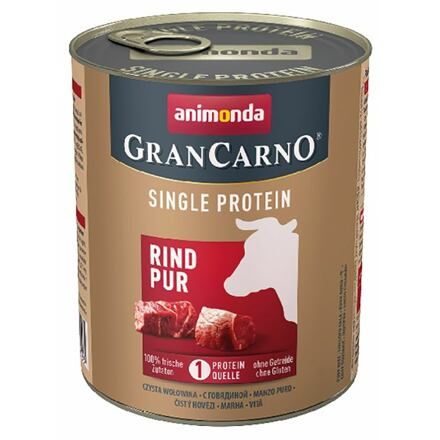 GranCarno Single Protein 800 g čisté hovädzie, konzerva pre psov