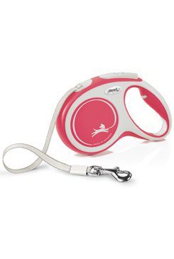 Vodítko FLEXI Comfort M pásik 5m / 25kg červená NEW