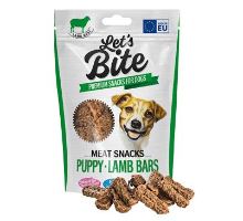 Brit Let&#39;s Bite Meat Snacks Puppy Lamb Bars 80g