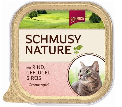 Schmusy Cat Nature Menu vanička hovädzie + hydina 100g