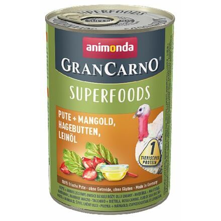 GranCarno Superfoods morka, mangold, šípky, ľanový olej 400 g pre psov