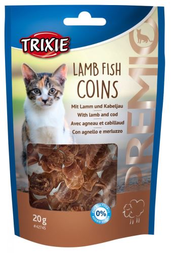 PREMIO Lamb Fish Coins - mince s jahňacím a treskou 20g