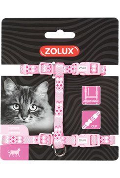 Postroj mačka ETHNIC nylon ružový Zolux