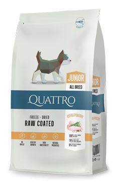 QUATTRO Dog Dry Premium All Breed Junior Hydina 1,5kg