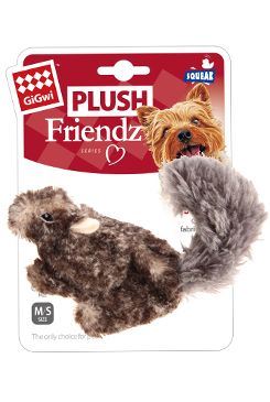 Hračka pes GiGwi Plush Friendz veverica sivá plyš