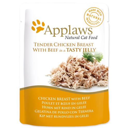 Applaws cat pouch chicken with beef in jelly 70g kapsička