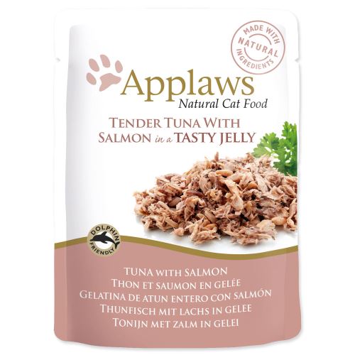 Applaws cat pouch tona wholemeat with salmon in jelly 70g kapsička