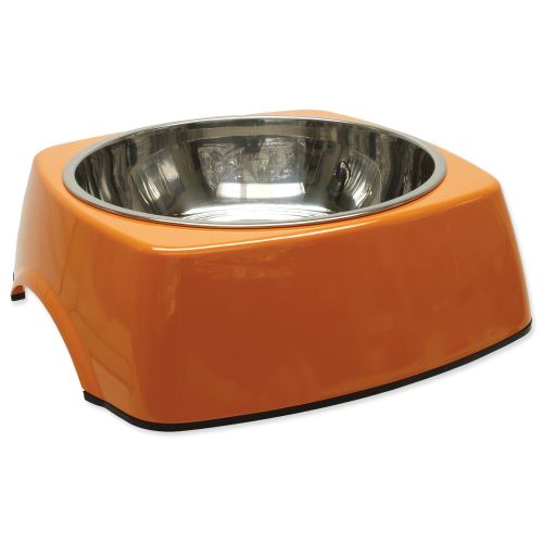 DOG FANTASY nerezová miska štvorcová oranžová 27,7 cm 1,4l