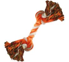 Uzol DOG FANTASY bavlnený oranžovo-biely 2 knôty 20 cm