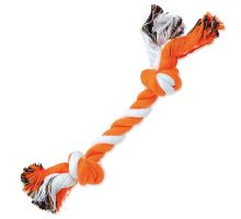 Uzol DOG FANTASY bavlnený oranžovo-biely 2 knôty 25 cm