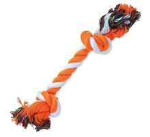 Uzol DOG FANTASY bavlnený oranžovo-biely 2 knôty 30 cm